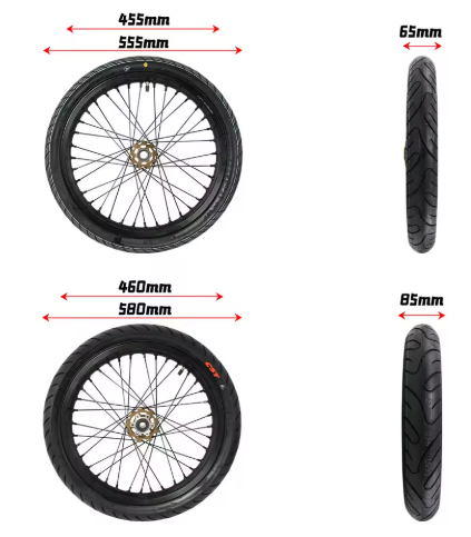 PreOrder - Supermotos 17in for Surron LBX, Eride, 79Bike, Rerode, Ventus